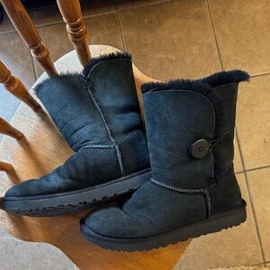 UGG Bailey Button II Black Boots